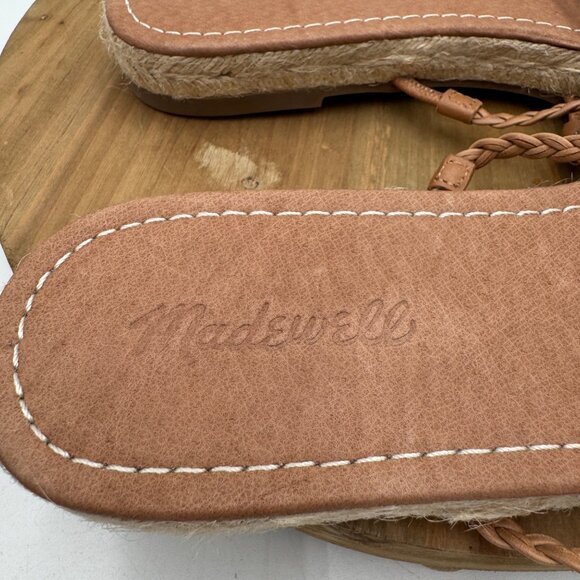 Madewell The Kathryn Espadrille Slide Sandal in Leather woman’s size 8 sandals n - Picture 9 of 12